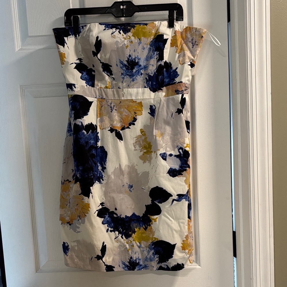 J. Crew Factory Floral Strapless Dress